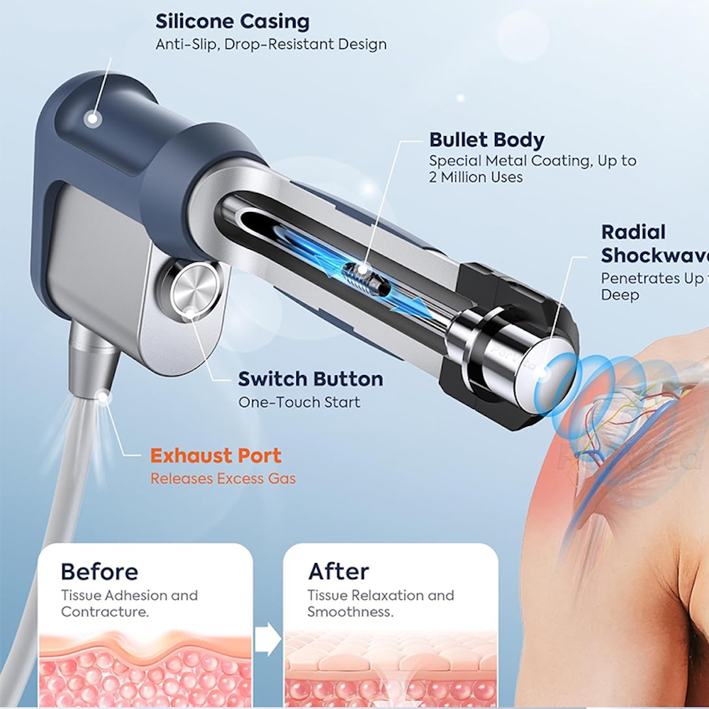DR.Shock Wave Machine Low Intensity Precise Power Pneumatic Shockwave