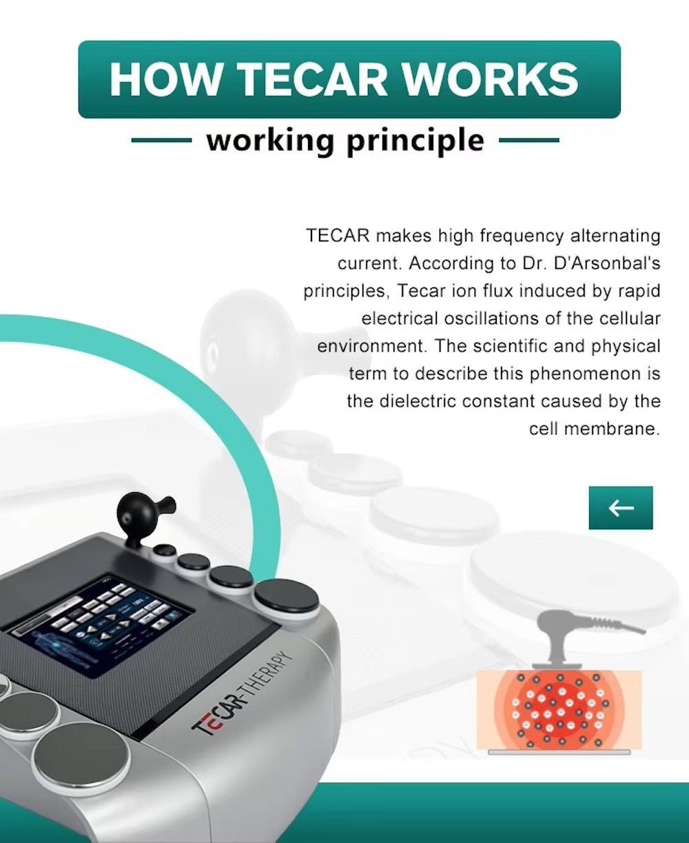 Muscle Pain Relief Tissue Physiotherapy Tecar Cet Ret 448khz Cellulite Removal Slimming Machine